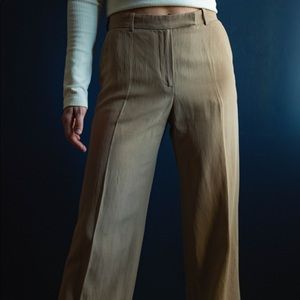 Vintage Armani Collezioni Wool Blend Tan Trousers